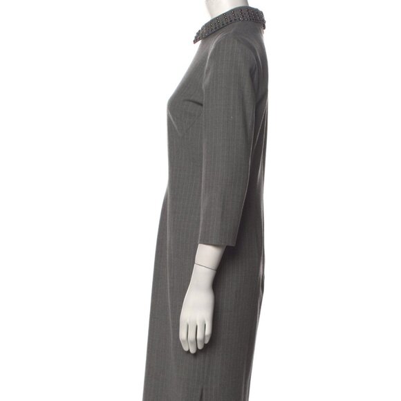 Philosophy di Alberta Ferretti Virgin Wool Length Dress with detachable collar - Picture 3 of 8